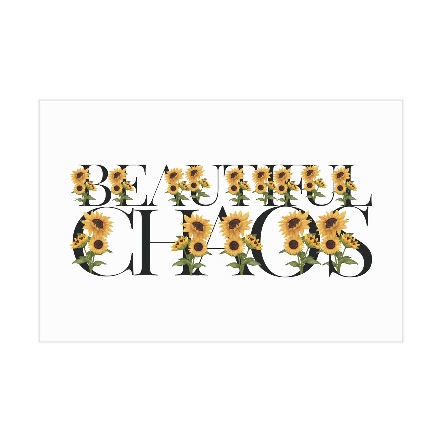 Beautiful Chaos Floral Artwork - Eco-Friendly Unframed Print