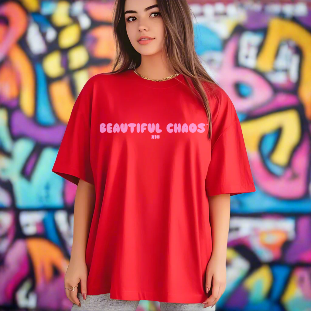 BEAUTIFUL_CHAOS_The_Most_Tee_Red_Front