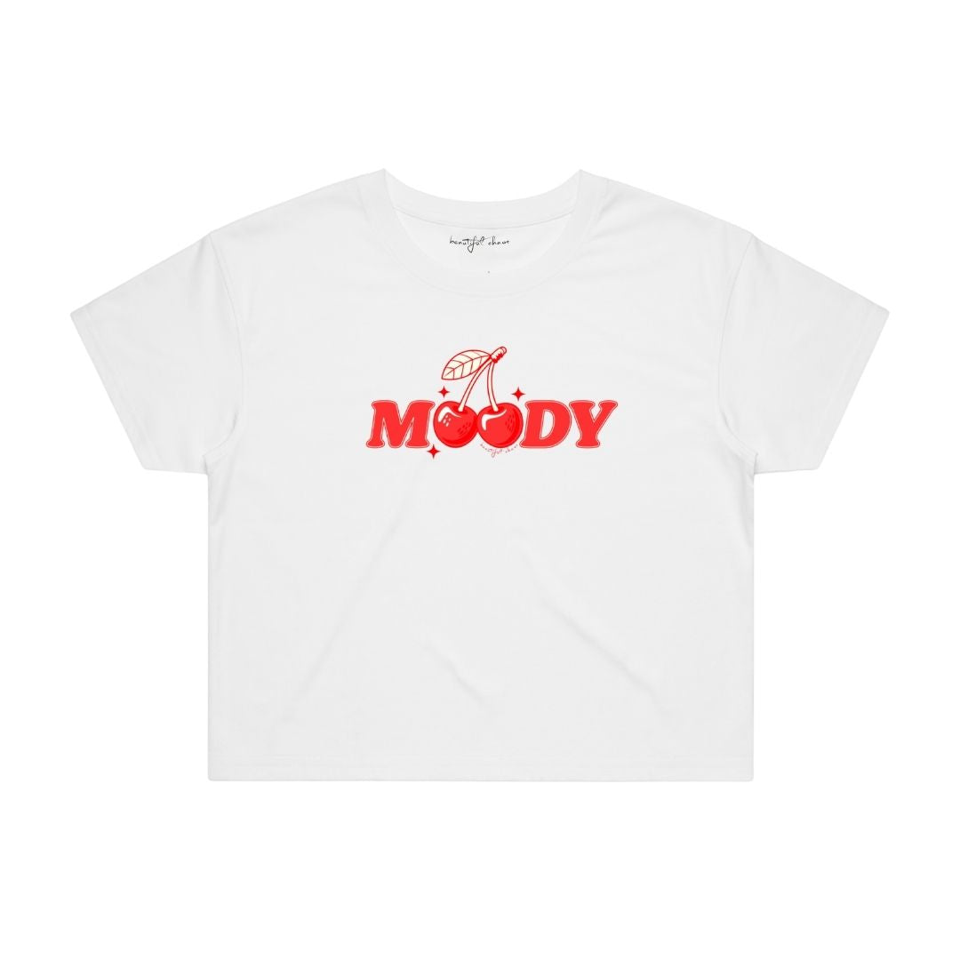 Cherry Moody Crop Tee