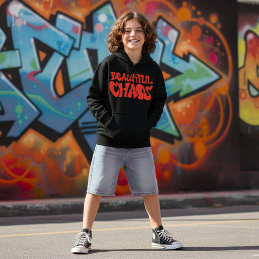 Beautiful Chaos Street Canvas Graffiti Kids & Tween Hoodie
