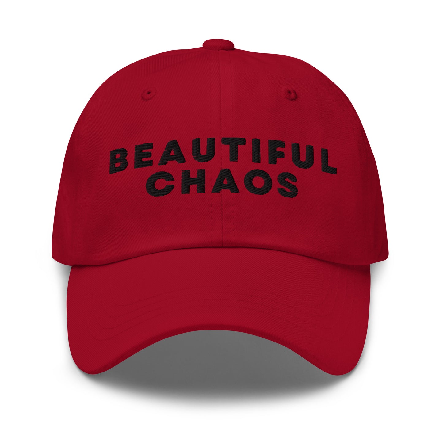 Beautiful Chaos Embroidered Logo Cap Cranberry