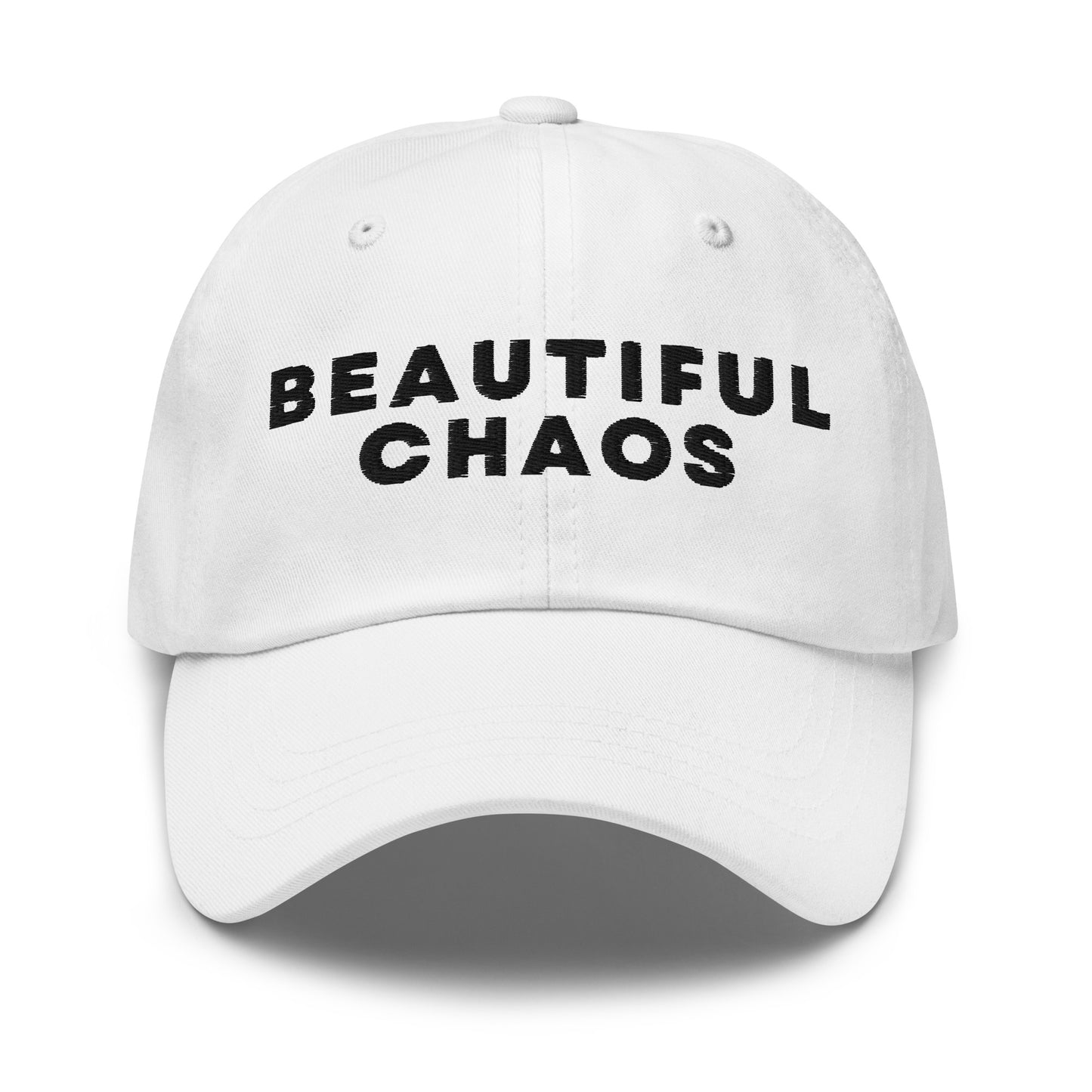 Beautiful Chaos Embroidered Logo Cap White