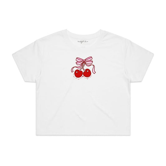 I Love You Cherry Much Crop Tee