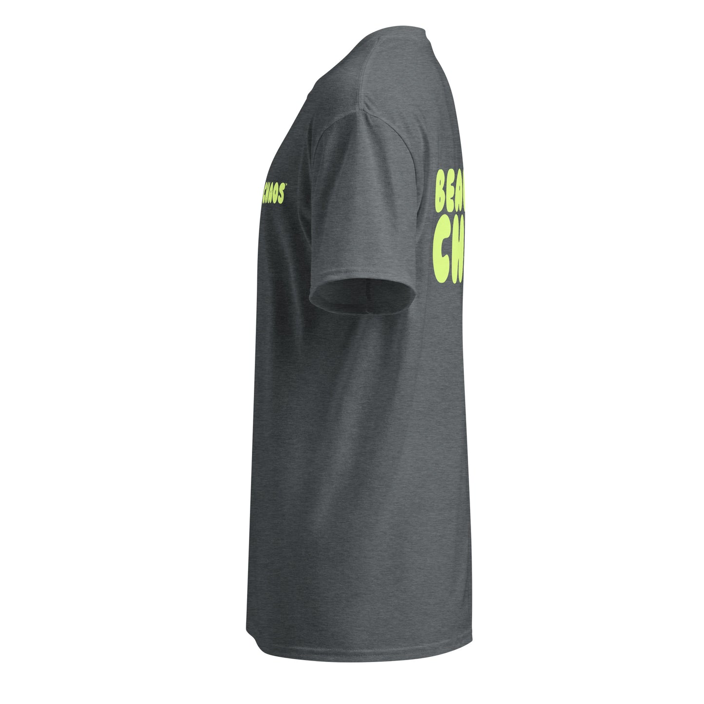 Beautiful Chaos The Most Tee XIII - Charcoal / Neon Lime side 1