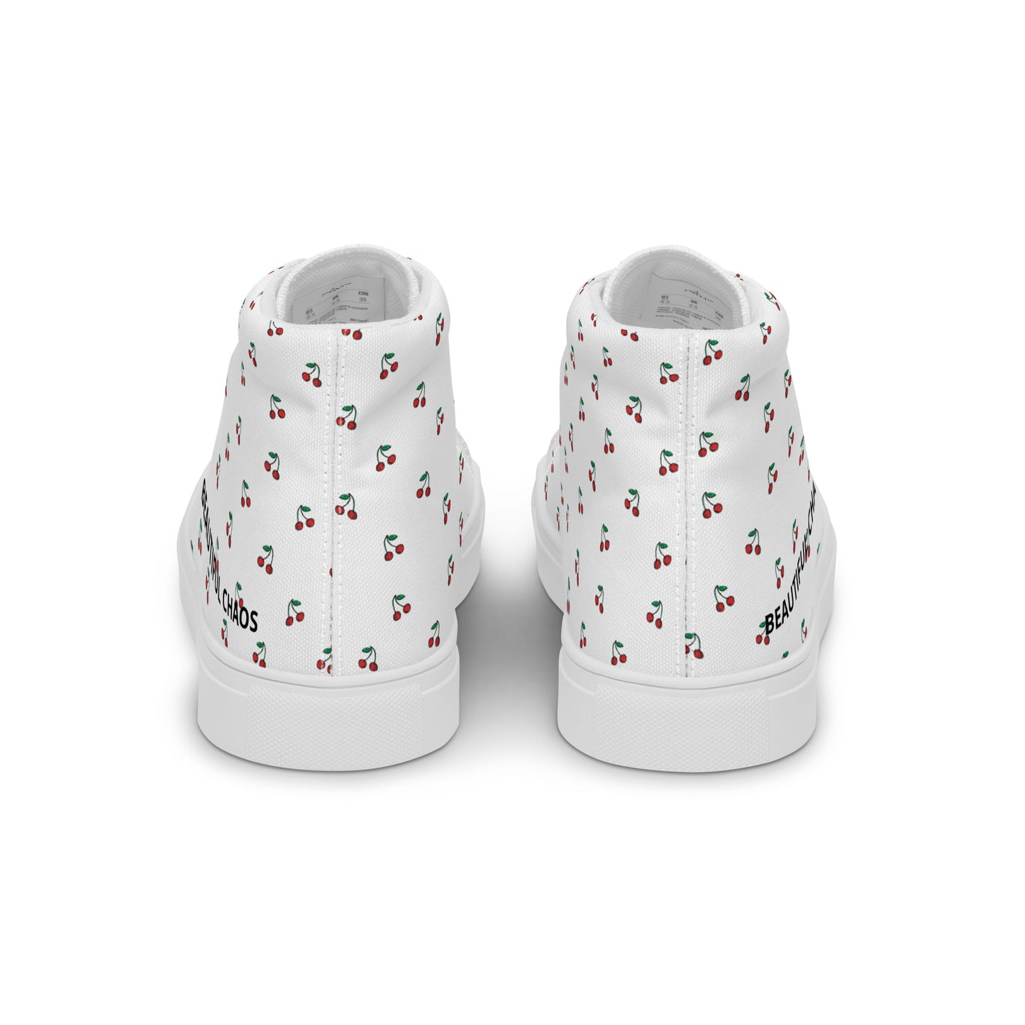 Beautiful Chaos Verry Cherry Women’s High Tops back