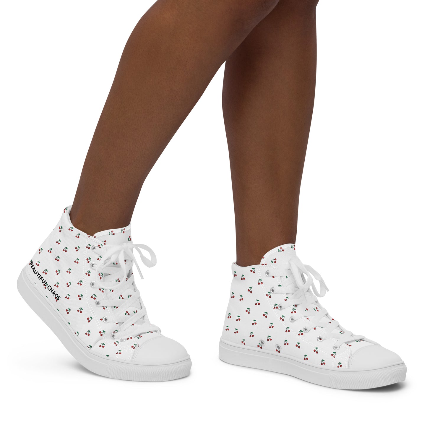 Beautiful Chaos Verry Cherry Women’s High Tops model 2