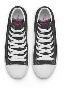 The Beautiful Chaos Icon Women’s High Tops - Black // Neon Pink