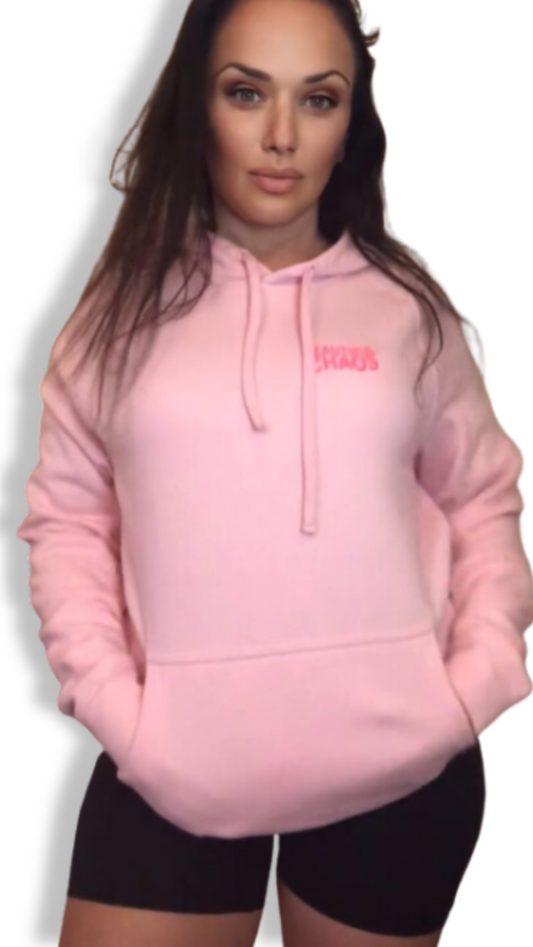 The Beautiful Chaos Impact Hoodie - Baby Pink + Neon