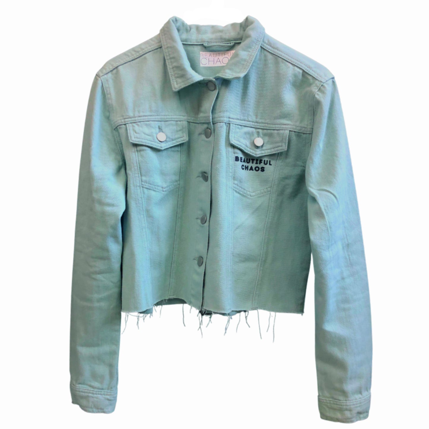 Raw Edge Crop Denim Jacket - Beautiful Chaos®