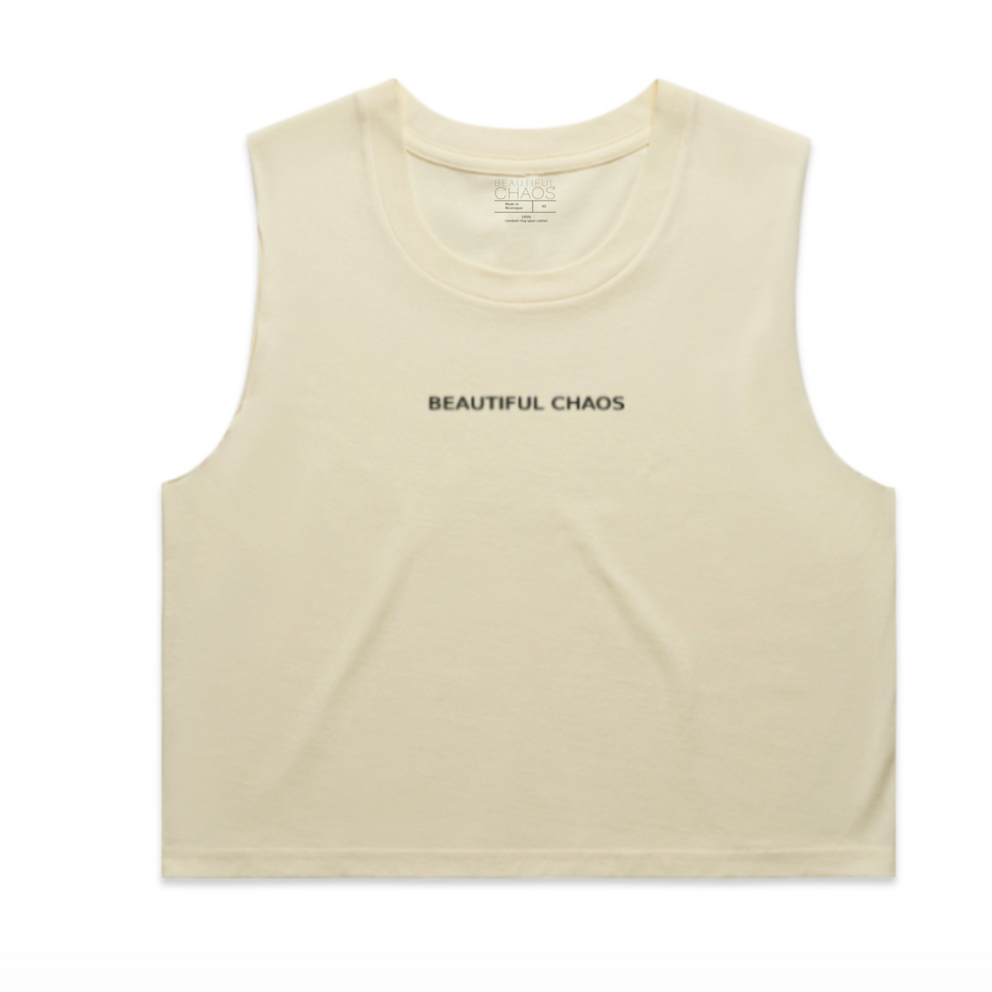 The Beautiful Chaos Loose Fit Legacy Crop Tank - Lemon