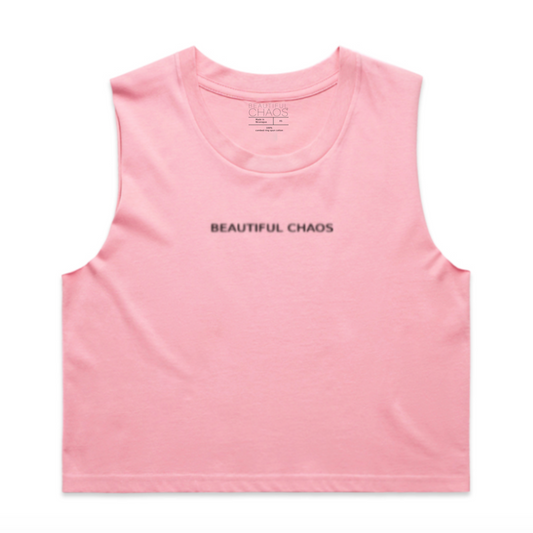 The Beautiful Chaos Loose Fit Legacy Crop Tank - Sorbet