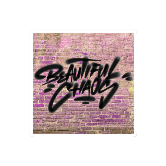 The Beautiful Chaos Cannon & Bricks Graffiti Sticker - Peach Sublime - Beautiful Chaos™