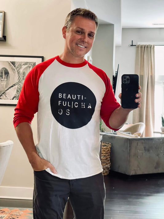 The Beautiful Chaos OG Baseball Raglan Takes Nashville