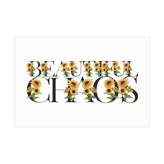 Beautiful Chaos Floral Artwork - Eco-Friendly Unframed Print