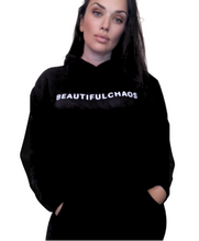 Load image into Gallery viewer, The Beautiful Chaos Impact Eco-Hoodie - Black x White