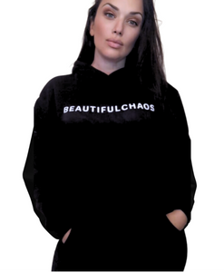 The Beautiful Chaos Impact Eco-Hoodie - Black x White