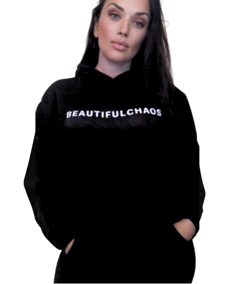 The Beautiful Chaos Impact Eco - Hoodie - Black x White