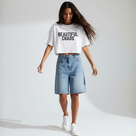 Beautiful Chaos Iconic Crop Tee