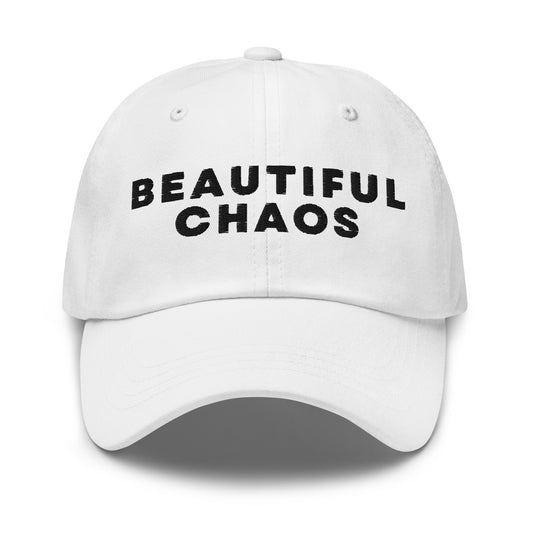 Beautiful Chaos Embroidered Logo Cap White