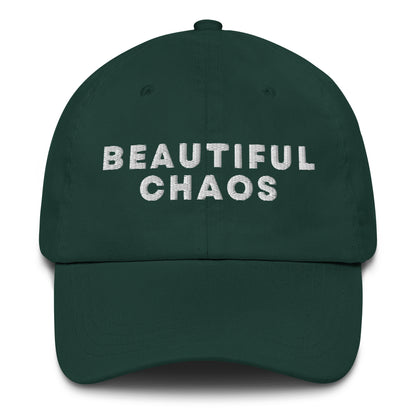 Beautiful Chaos Embroidered Logo Cap White Embroidery Spruce Green