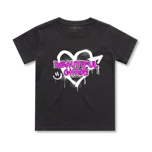 Beautiful Chaos Youth Heavy Faded Graffiti Tee