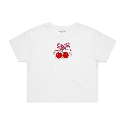 I Love You Cherry Much Crop Tee