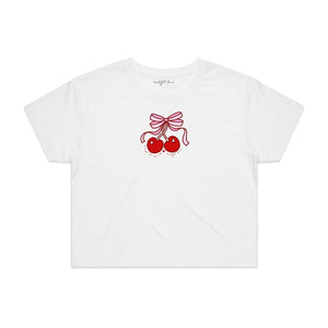 I Love You Cherry Much Crop Tee