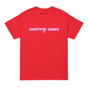Beautiful Chaos The Most Tee - Red / Musk Pink