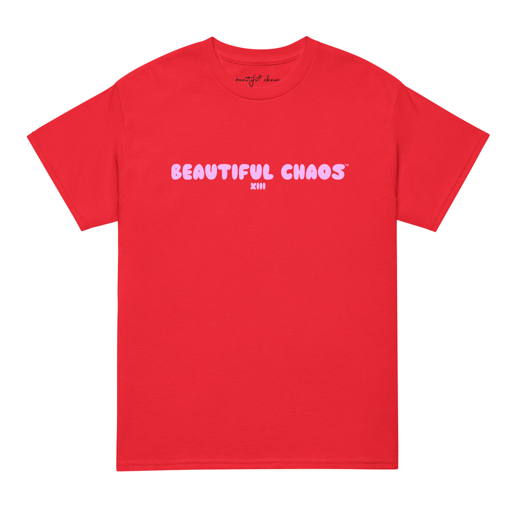 Beautiful Chaos The Most Tee - Red / Musk Pink