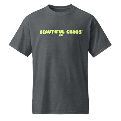 Beautiful Chaos The Most Tee - Charcoal / Neon Lime