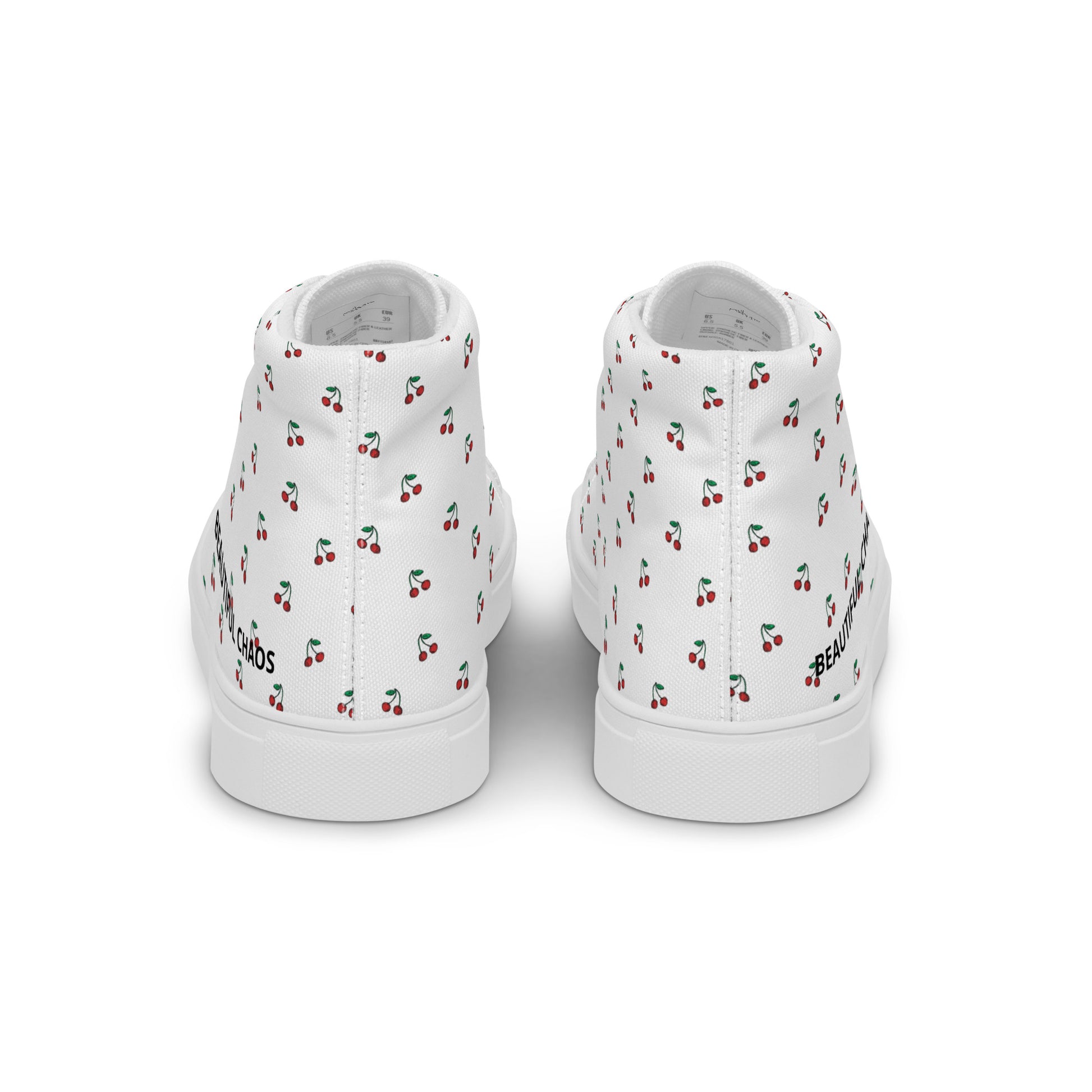 Beautiful Chaos Verry Cherry Women’s High Tops  back