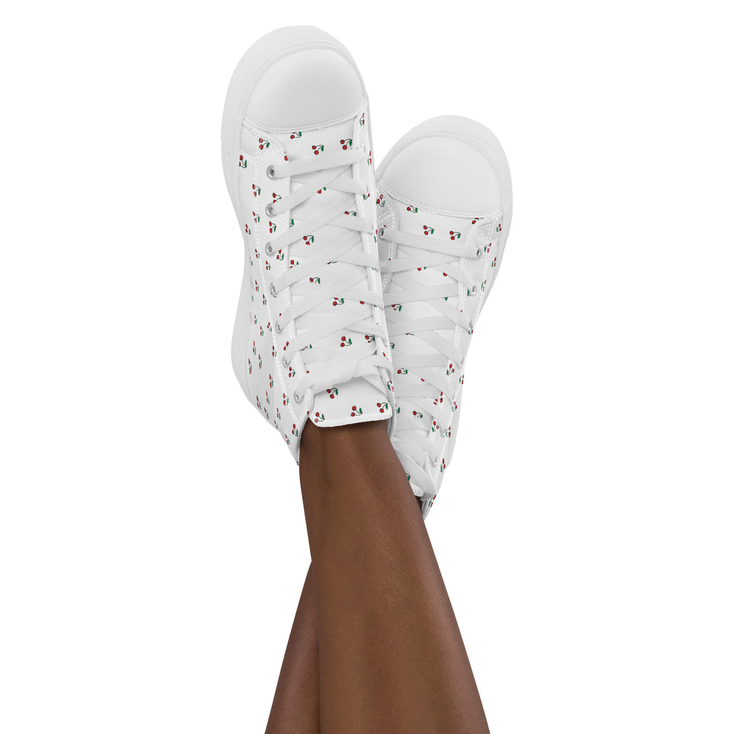 Beautiful Chaos Verry Cherry Women’s High Tops model 3