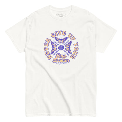 Never Give Up On Your Daydream Retro Butterfly T-shirt