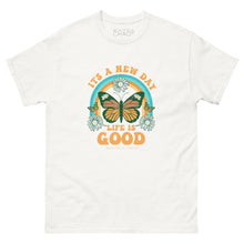 Load image into Gallery viewer, Today is a New Day Life is Good Retro Butterfly T-shirt