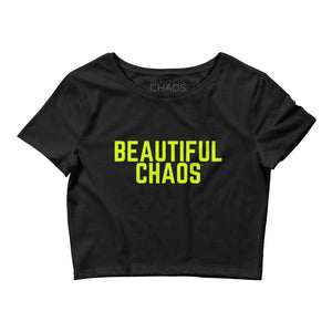 The Beautiful Chaos Iconic Crop Top - Black // Neon