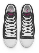 Load image into Gallery viewer, The Beautiful Chaos Icon Women’s High Tops - Black // Neon Pink