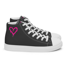 Load image into Gallery viewer, The Beautiful Chaos Icon Women’s High Tops - Black // Neon Pink