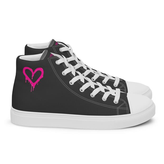 The Beautiful Chaos Icon Women’s High Tops - Black // Neon Pink