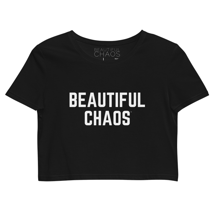 The Beautiful Chaos Iconic Crop Top - Black // White
