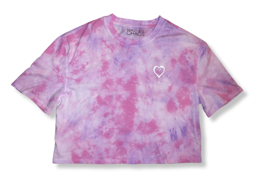 Iridescence x Silver Icon Loose Fit Crop Tee - Beautiful Chaos®