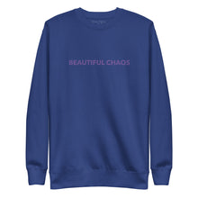 Load image into Gallery viewer, Beautiful Chaos Legacy Embroidered Sweater - Royal // Lavender