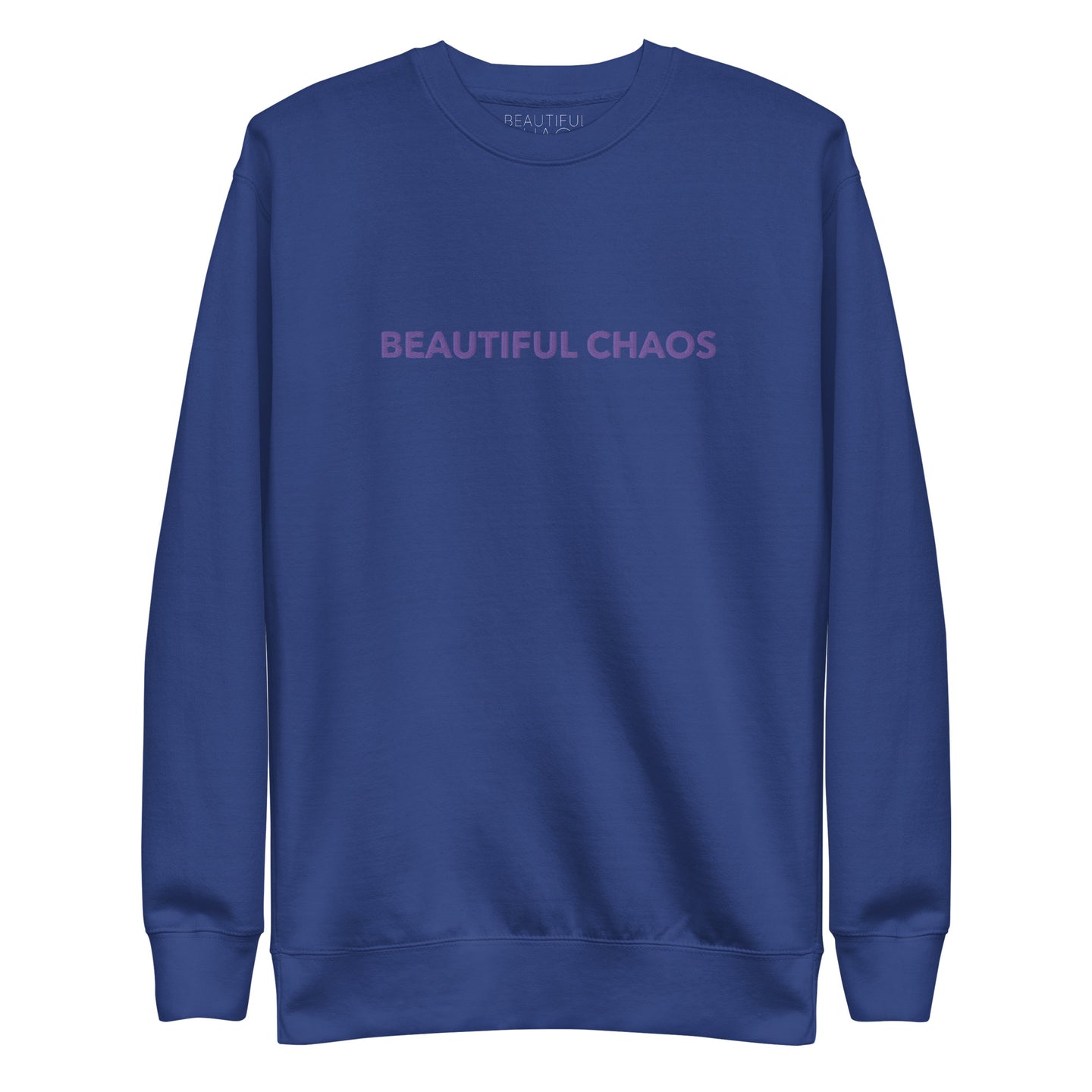 Beautiful Chaos Legacy Embroidered Sweater - Royal // Lavender