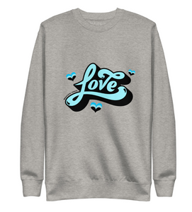 BeautifulChaosMarlTurquoiseLOVESweaterFront