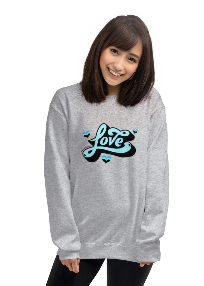 Beautiful Chaos Old School Love Sweatshirt - Marl // Turquoise
