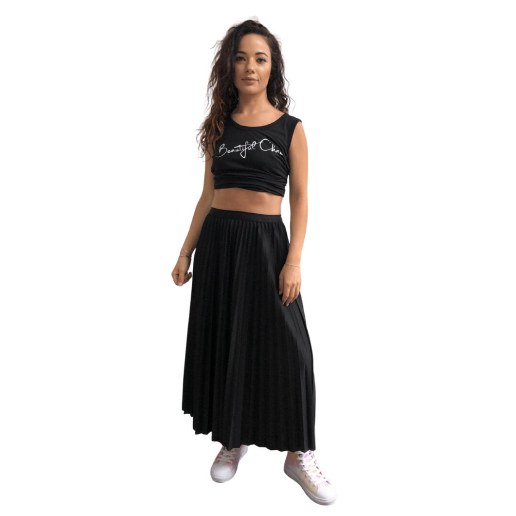 Beautiful Chaos Pleated Maxi Skirt