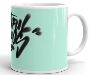 TheBeautifulChaosCannonGraffitiMug-HummingbirdBlue11oz