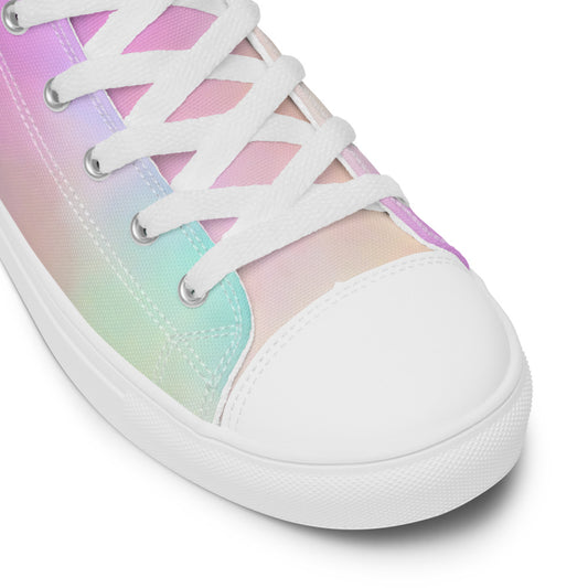 TheBeautifulChaosCottonCandySkiesYouthHighTopCanvasShoesDetails