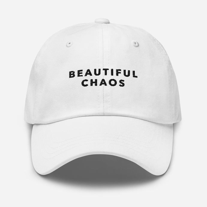The Beautiful Chaos Embroidered Cap - White/Black - Beautiful Chaos™
