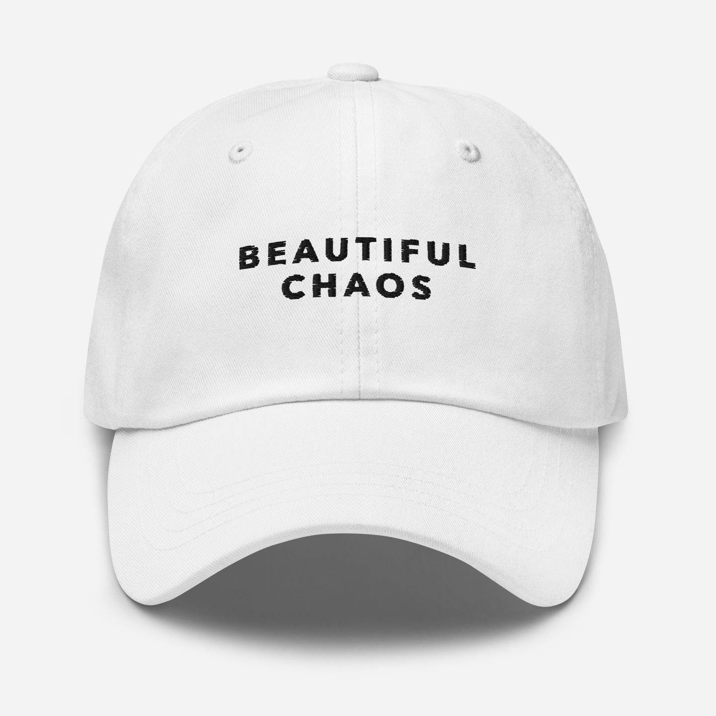 The Beautiful Chaos Embroidered Cap - White/Black - Beautiful Chaos™