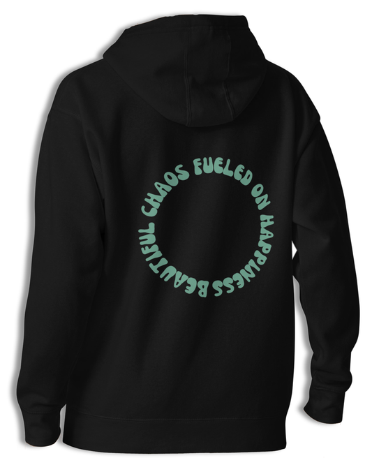 The Beautiful Chaos Fueled On Happiness Hoodie - Black//Forest - Beautiful Chaos™